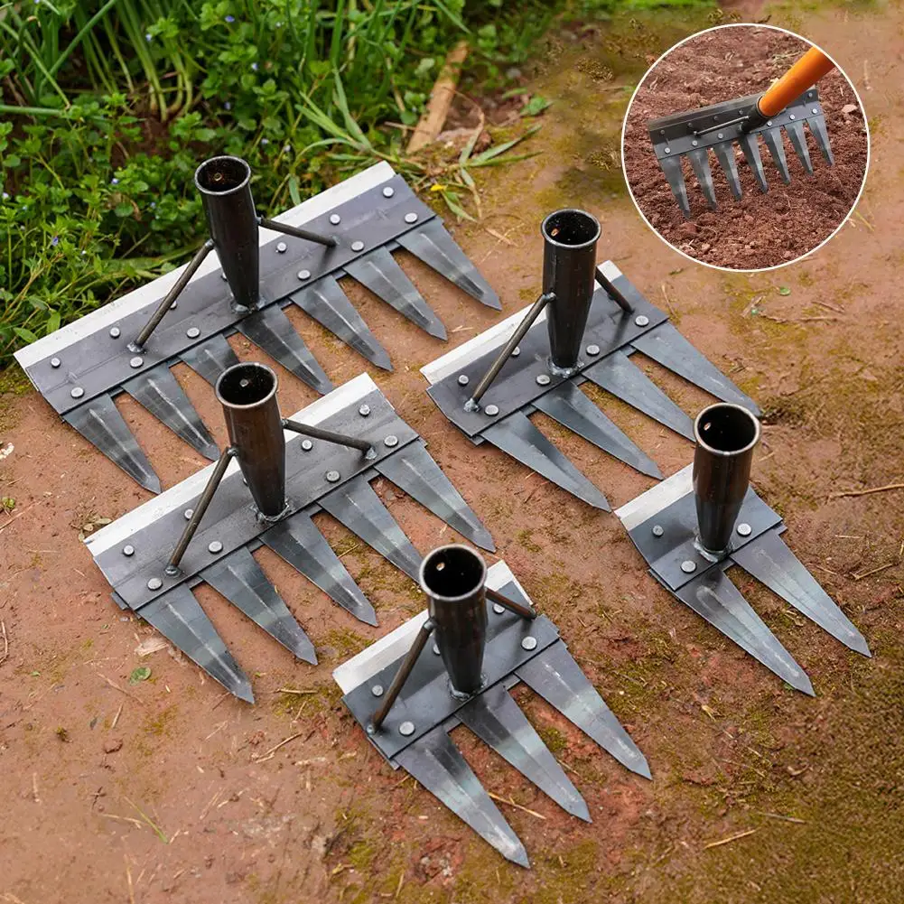 2/3/4/5/7 الأسنان الكربون الصلب الاعشاب أشعل النار حديقة اليد أشعل النار إزالة الأعشاب الضارة خدش مسمار مسلفة معدنية مزرعة حديقة إزالة الأعشاب الضارة أداة #1