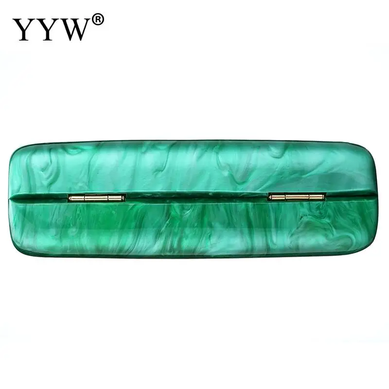 Premium Marbling Women Clutch Evening Handbag Hard Acrylic Smooth Printing Ladies Wedding Purse Party Banquet Purse with Chain