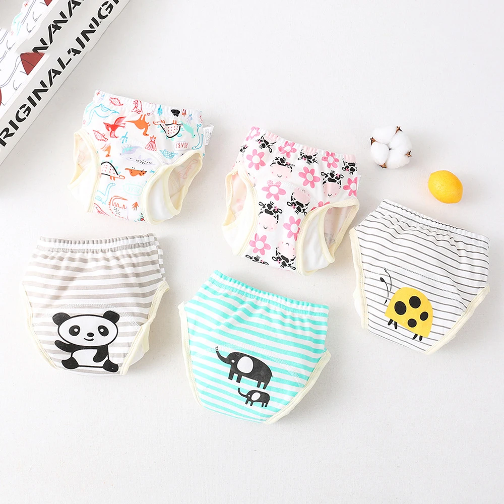 Korean New Cotton Wing Baby Diaper Waterproof Washable Training Pants Infant Shorts Nappies Panties Nappy Changing Underwear