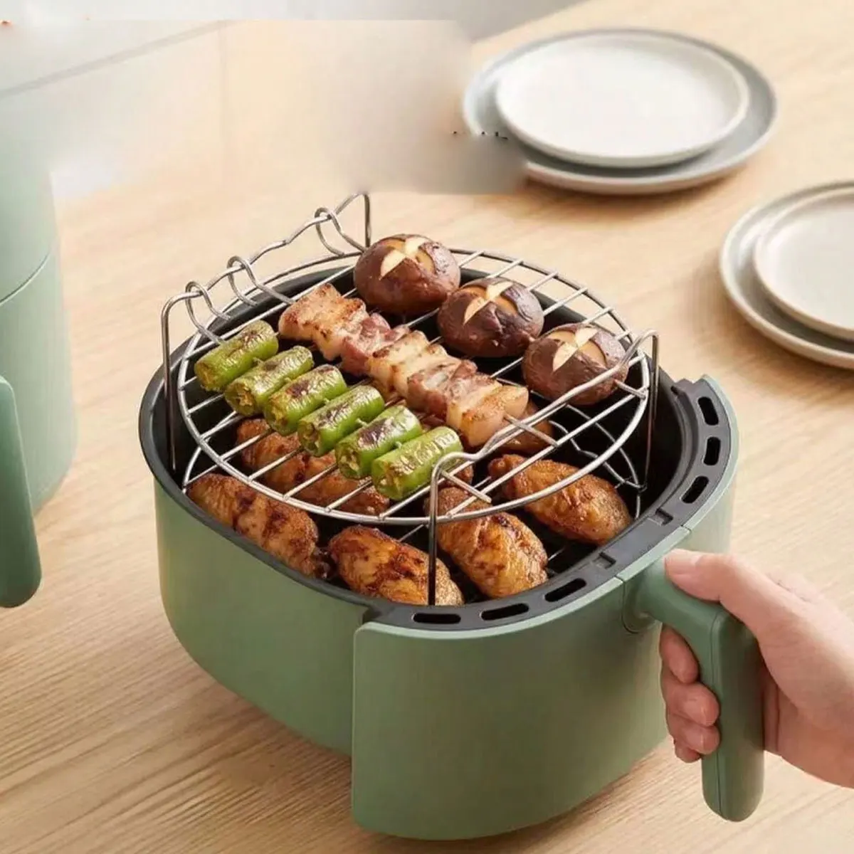 Accessories for the Air Fryer Grill, Stainless Steel Special Oil Filter Rack, Barbecue Stand Tool Set