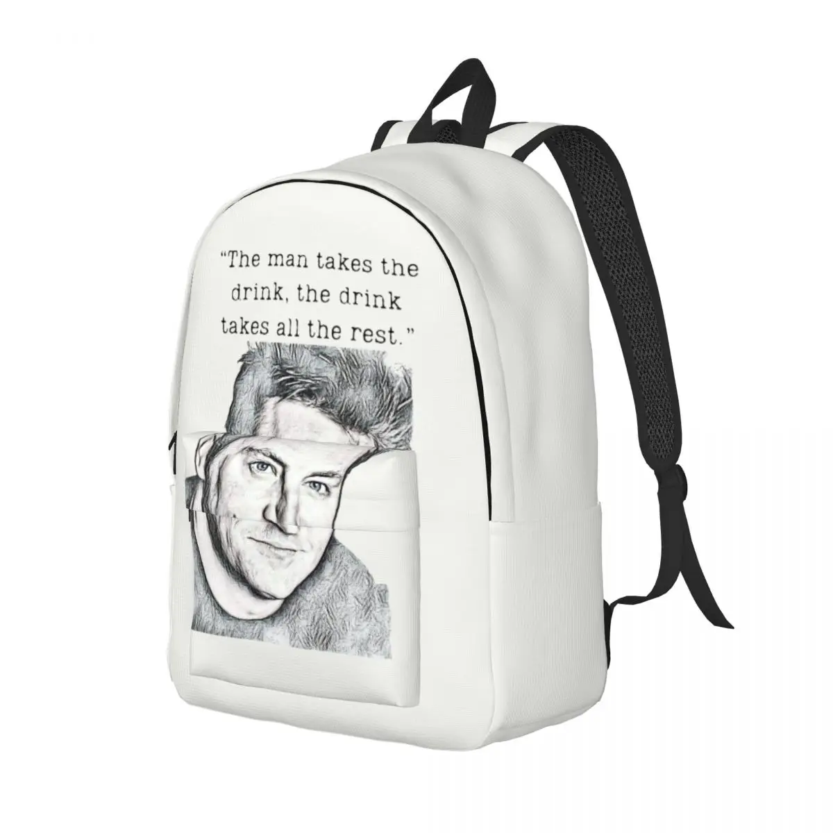 Matthew Perry Rest In Peace Teenage Backpack with Pocket Student Business Daypack for Men Women Laptop Shoulder Bag