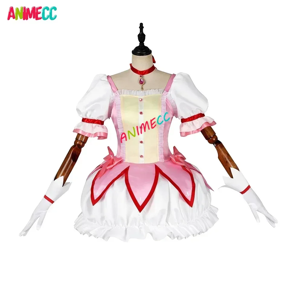 ANIMECC in Stock  XS-2XL Kaname Madoka Cosplay  Combats Costume Wig Anime Madoka Magica Halloween Party Outfits for Women