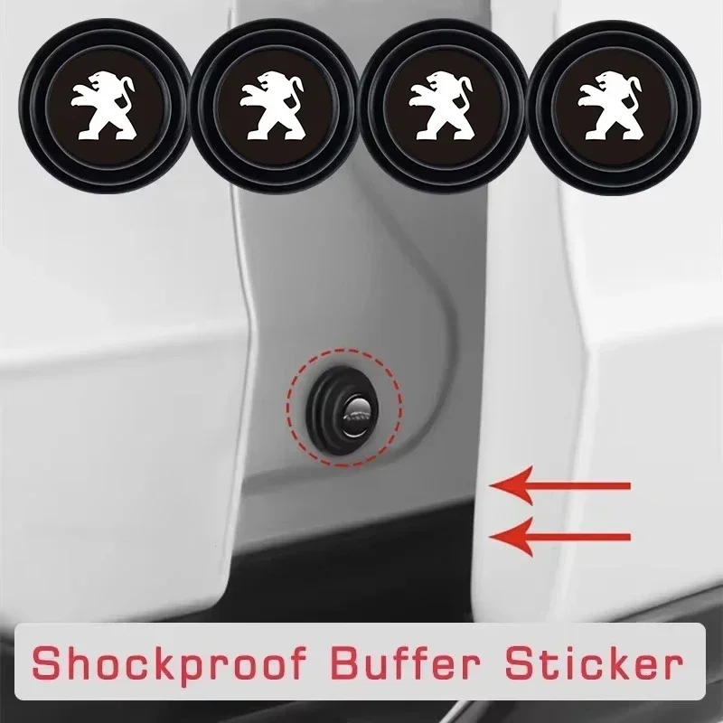 4PCS Car Door Edge Guards - Silicone Anti-Collision Protector Compatible with Peugeot 206/207/208/308/508, Universal Fit Bumper view 3
