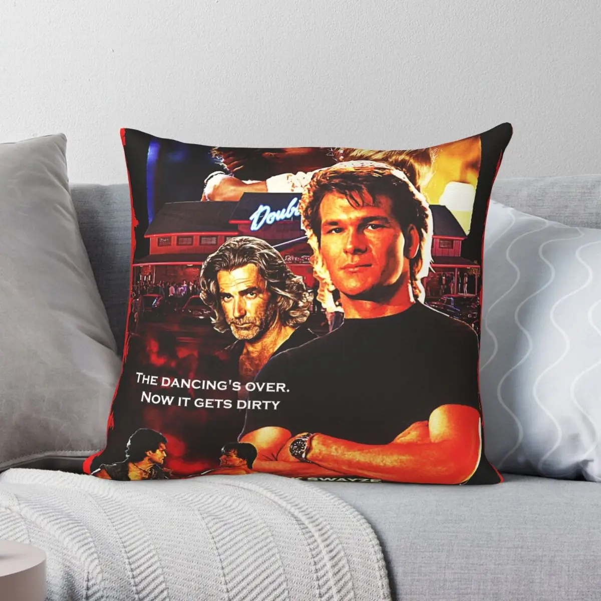 Patrick Swayze Road House Pillowcase Polyester Linen Velvet Pattern Zip Decorative Sofa Cushion Cover