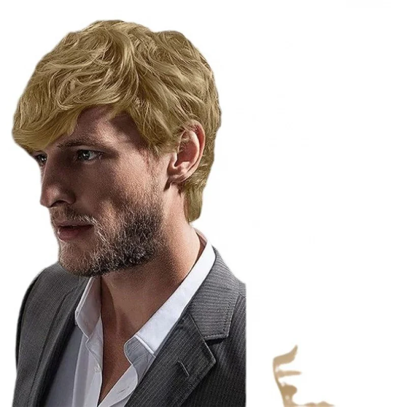 عبر الحدود الحصري تصدير شعر مستعار الرجال رمادي الجانب جزء الشعر القصير ارتفاع درجة الحرارة الألياف موضة التصميم شعر مستعار رمادي الرجال الشعر