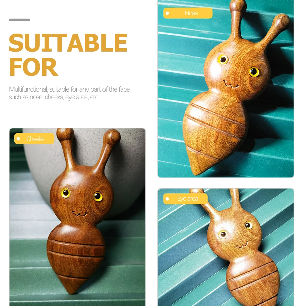 

Thin Wooden Face Massager Bee Shaped Facial Massage Tool for Blood Circulation Elastic Skin Puffiness Reduction Relaxation