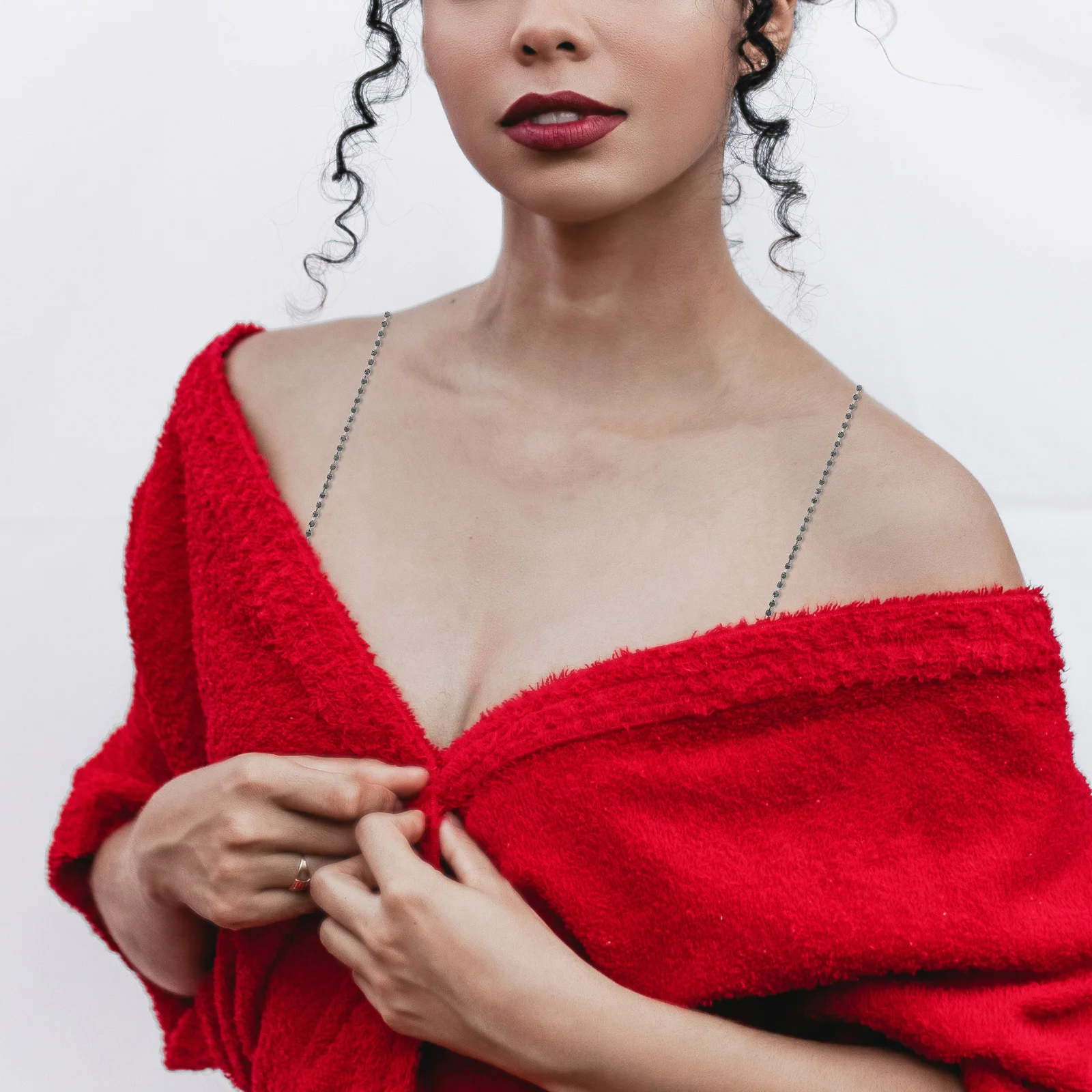 

1Pairs Bra Straps Rhinestone Single Row Metal Hook Invisible Shoulder Strap Bridal Dress Strap Replacement Decorative Lingerie