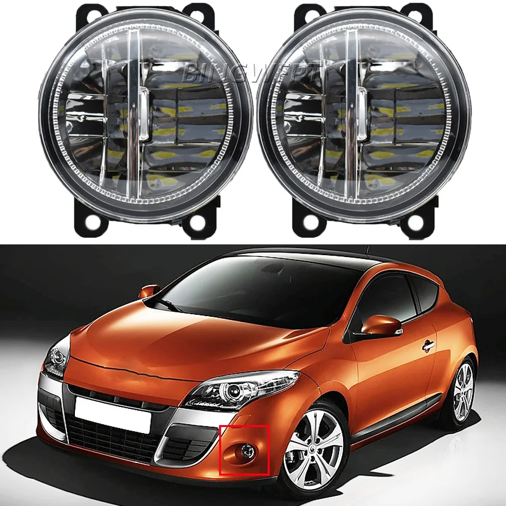For Renault Duster Kangoo Fluence L30 Megane 2/3 Koleos Clio IV Twingo II Lodgy Kwid Kadjar LED Fog Light Fog Lamp