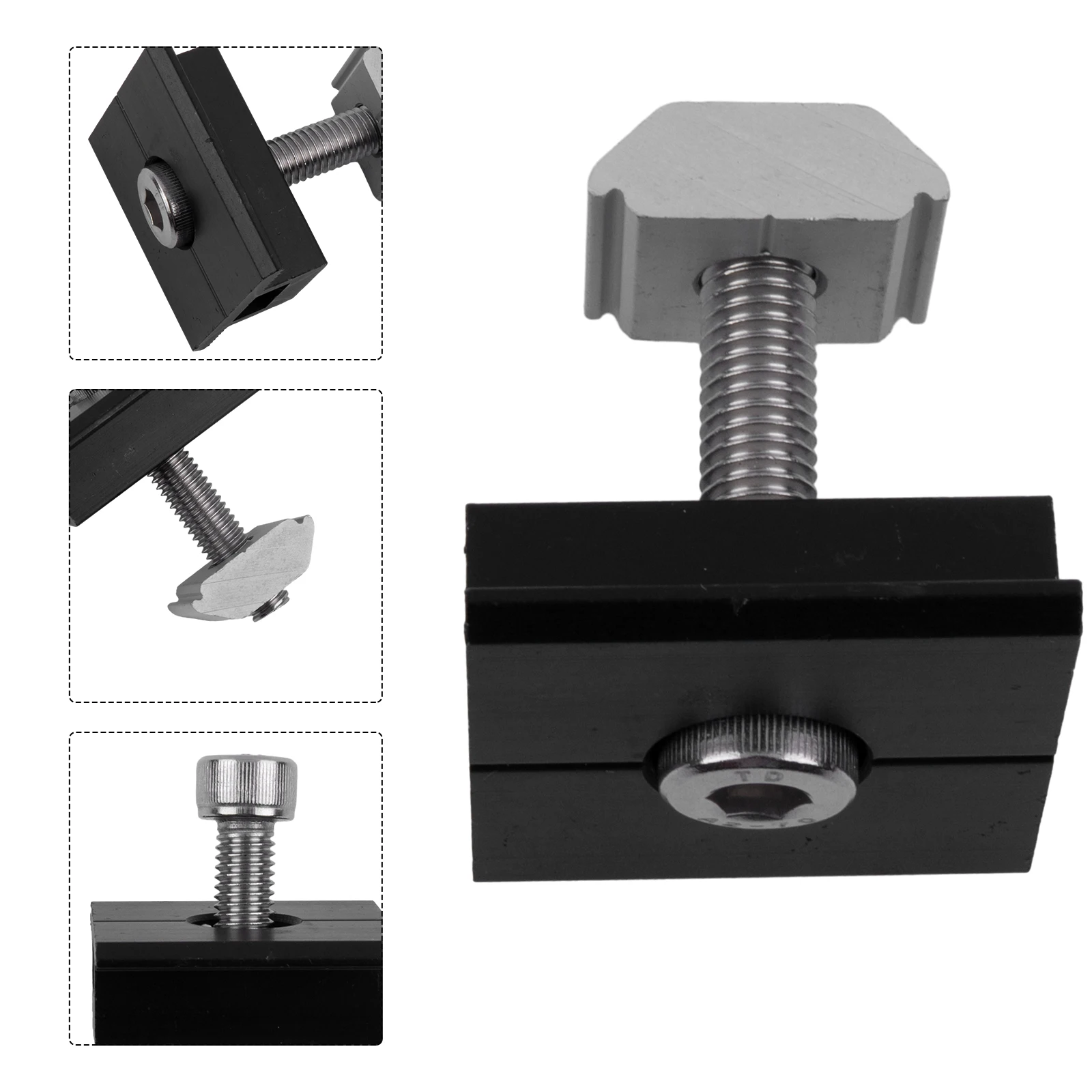 Solar Panel Bracket Fixing PV End Clamp Middle Clamp Mounting For 30/35mm Photovoltaic Support Fixing Support Solar Panels Clamp