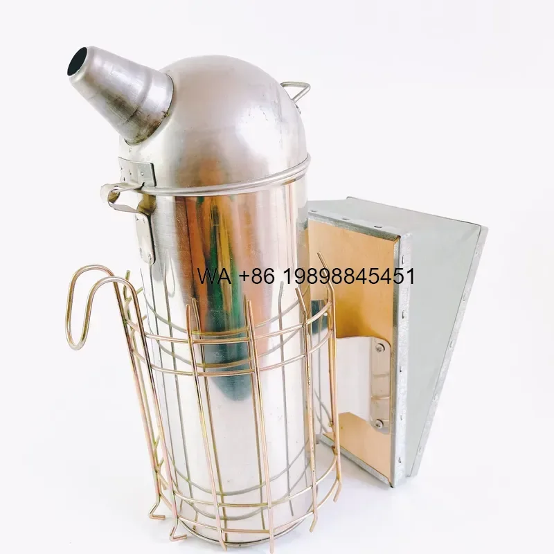Wmwmnu for CHINABEES Beekeeping Tool Stainless Steel Bee Hive Smoker Galvanized Iron With Heat Shield Protection Beekeeping