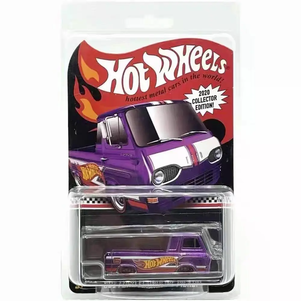 Coches de juguete Hot Wheels para niños, camioneta Ford púrpura de aleación HOT WHEELS, modelo FORD, juguetes coleccionables, regalos navideños para niños