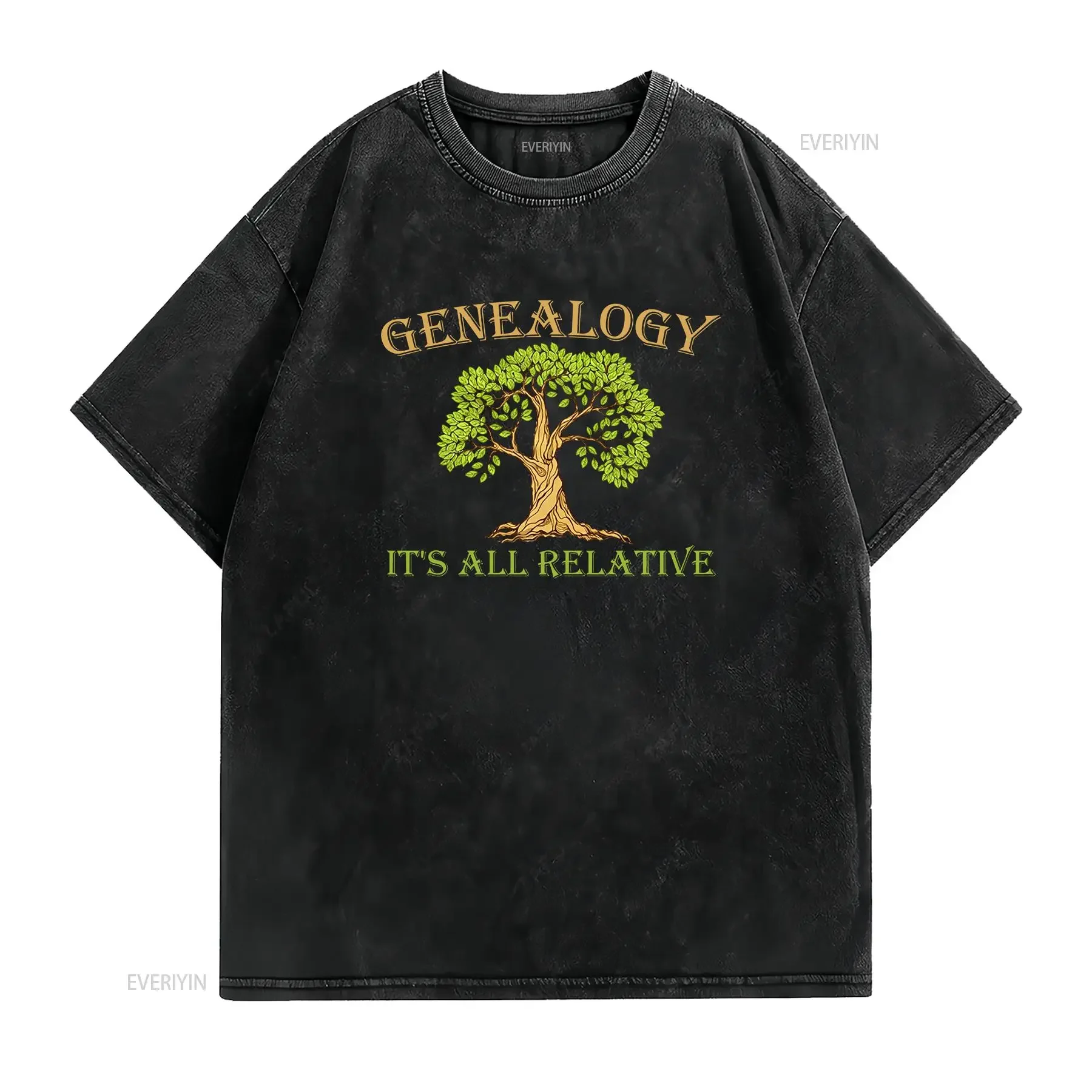 Genealogy T Shirt Genealogist Historian Ancestry OS4015 vintage Washed streetwear Soft homme graphic Unisex Stylish