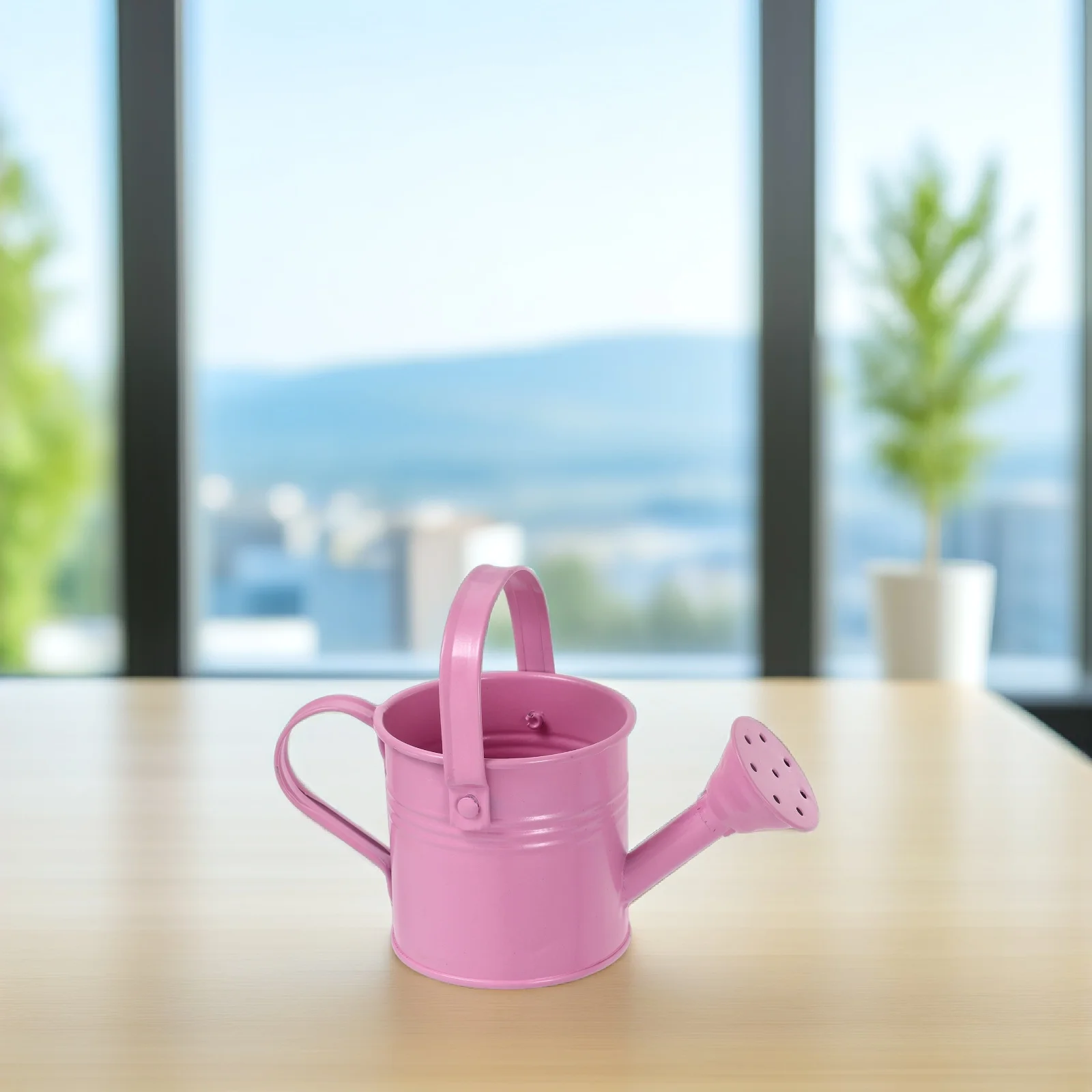 

1pc Mini Watering Pot Galvanized Sprinkler Can for Bonsai Plants Decor Small Flowerpot with Handle Sprayer