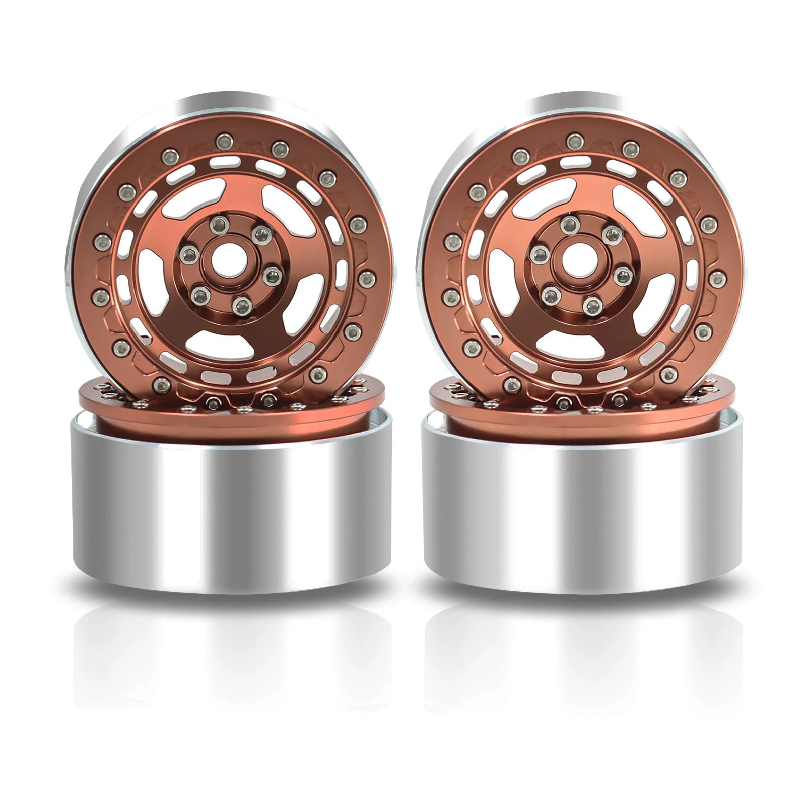

4PCS 2.2" Metal Beadlock Wheel Rims Hubs for 1/10 RC Crawler Car Axial SCX10 Wraith Capra RR10 RBX10 Traxxas TRX4 D90 Off-Road