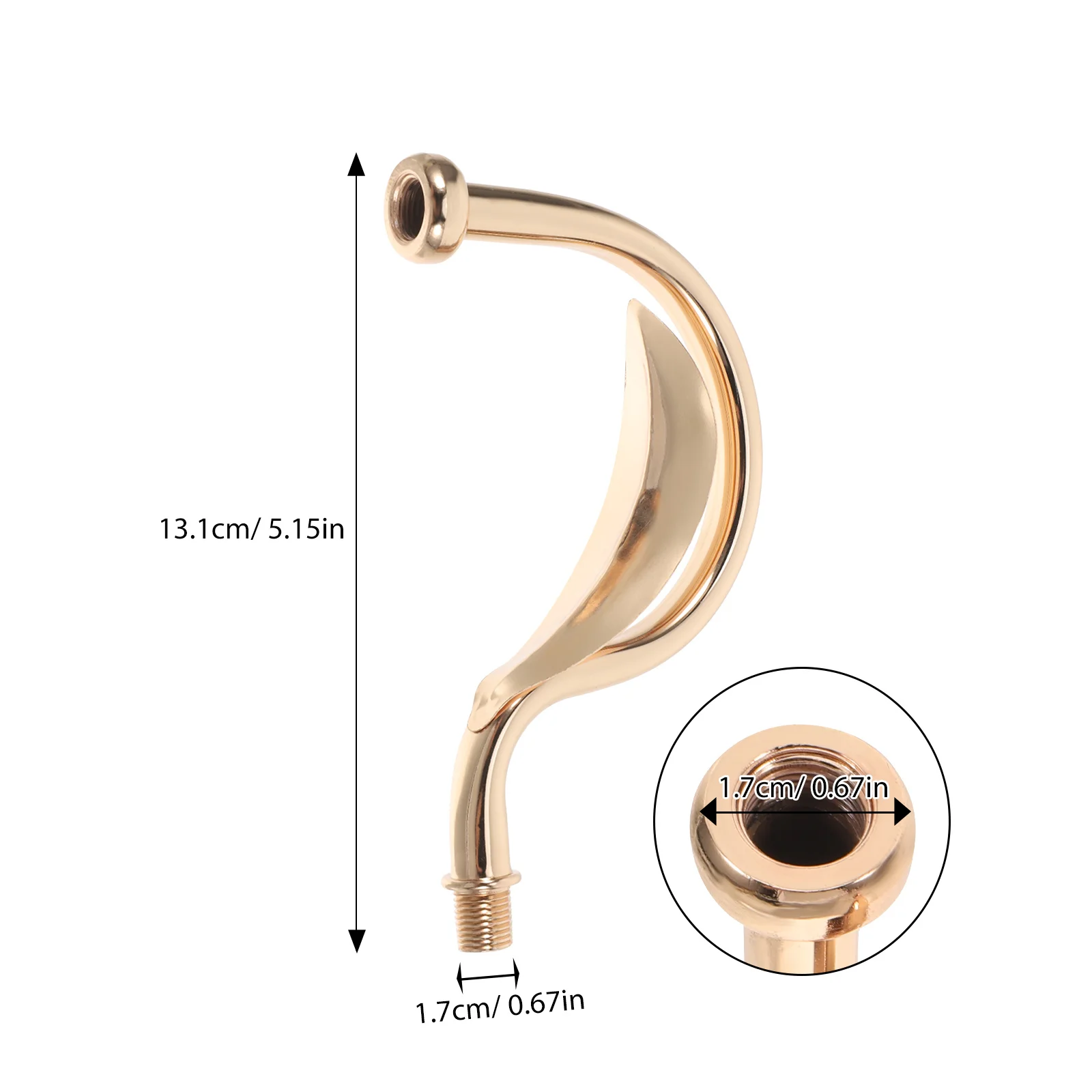 Vástago de lámpara de Metal, varilla curva para lámparas de pared de pasillo, diseño elegante, fácil instalación, actualización de iluminación del hogar