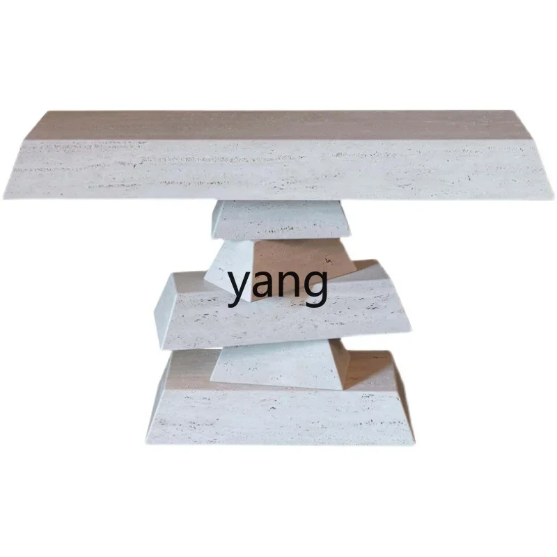CX  natural marble travertine entrance aisle against the wall art entrance case