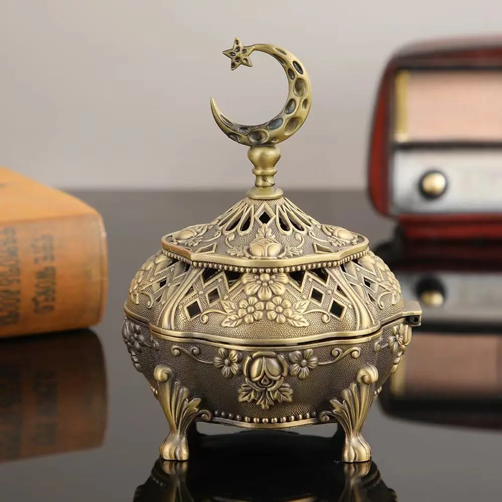 Household zinc alloy incense burner ornament European court style incense calming sandalwood plate incense burner creative gift