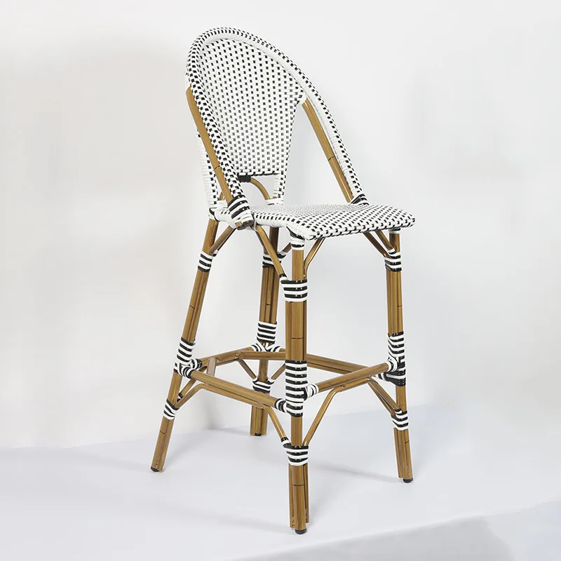 Nordic style high bar dining chair, bar dining bar music restaurant high stool Internet celebrity bed and breakfast back dining