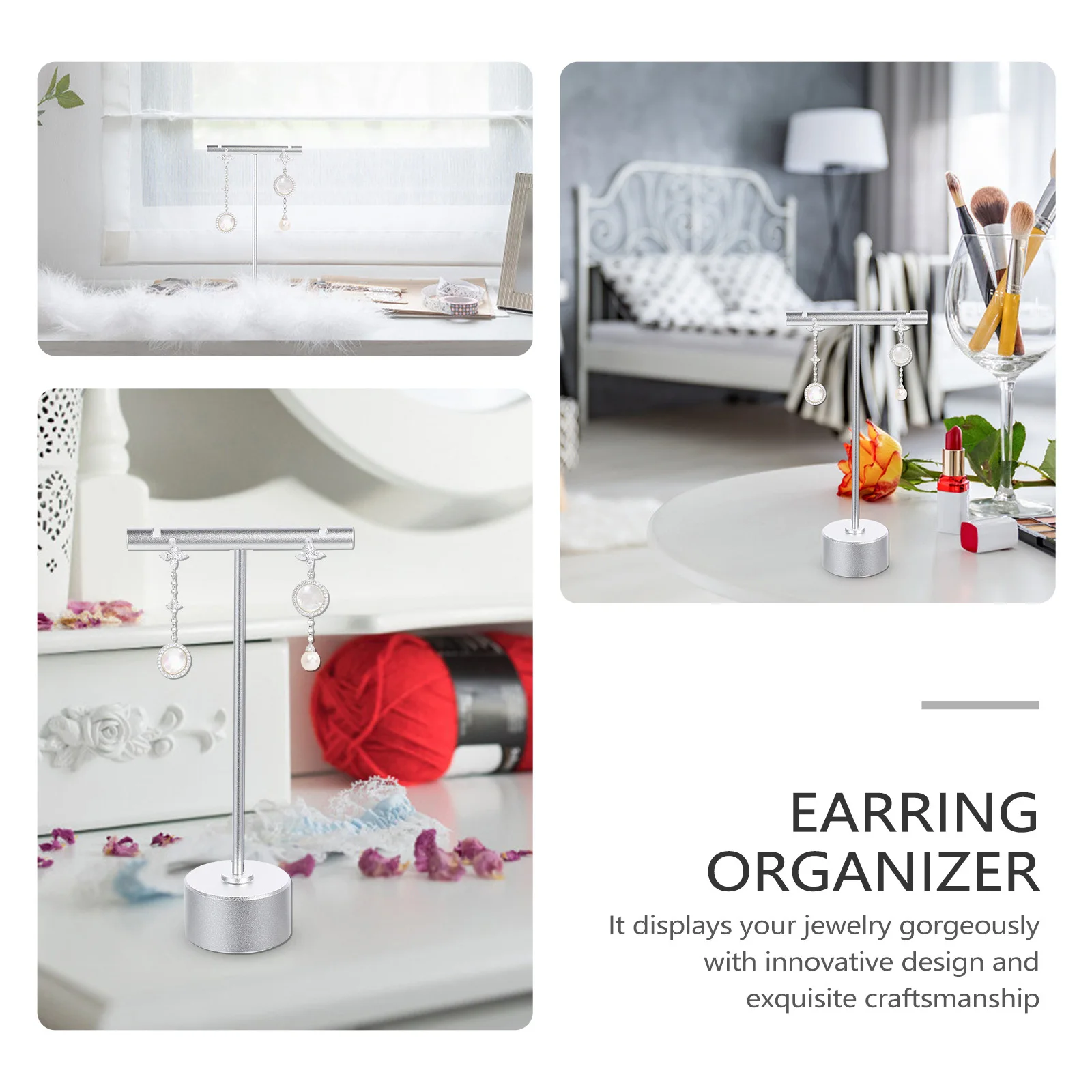 

1Pcs Earring Stand Jewelry Display Rack Durable Desktop Organizer Jewelry Holder for Store Showcase Crystals Gifts