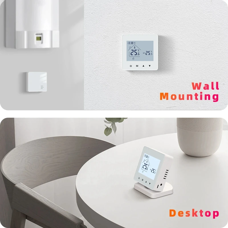 Tuya Smart Wireless Thermostat For Gas Boiler Room Heating RF Home Temperature Controller Programmable Thermostat(A) Durable
