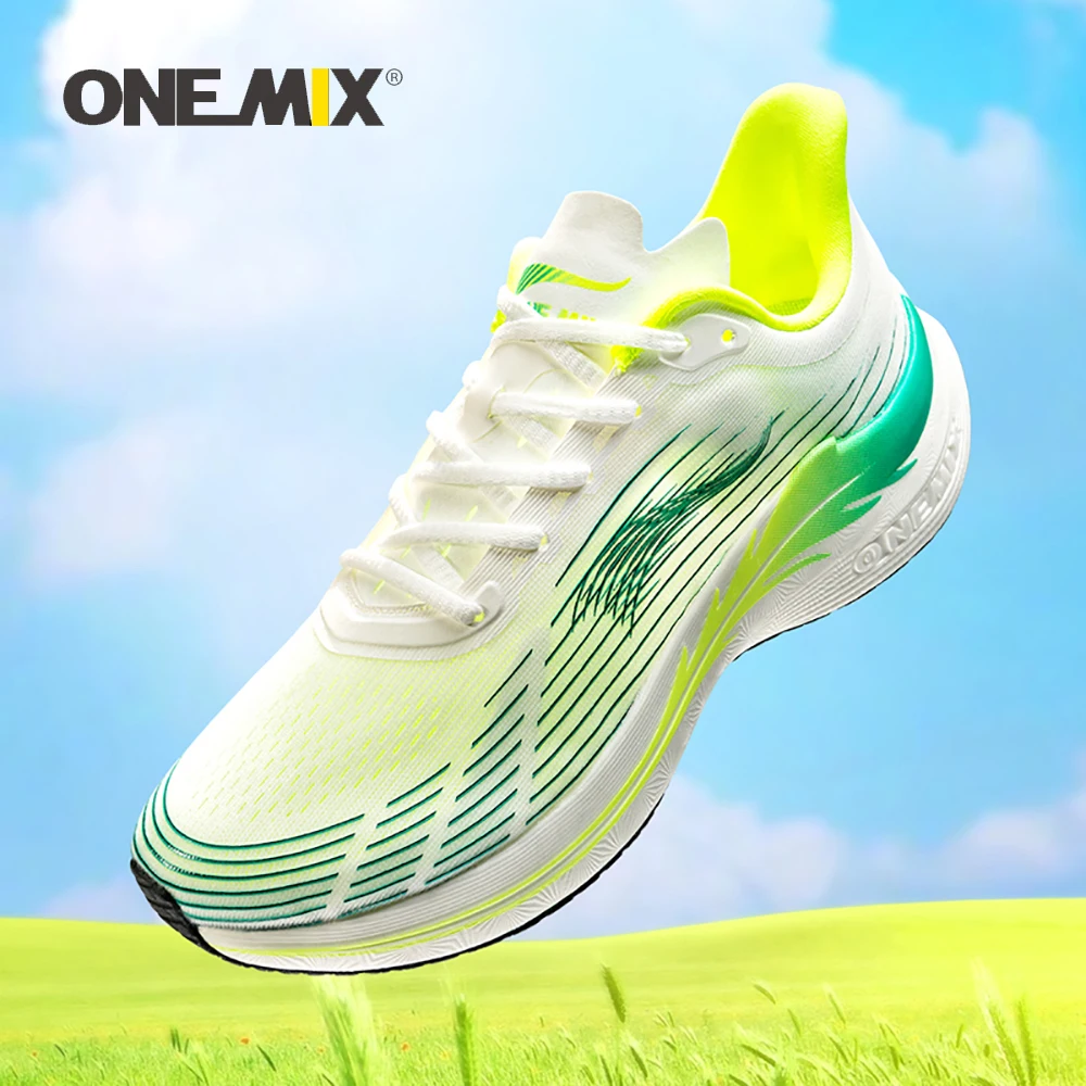 

ONEMIX Racing Running Shoes for Men Breathable Mesh Non-Slip Jogging Sport Shoes Outdoor Male Wear-Resistant Walking Sneakers