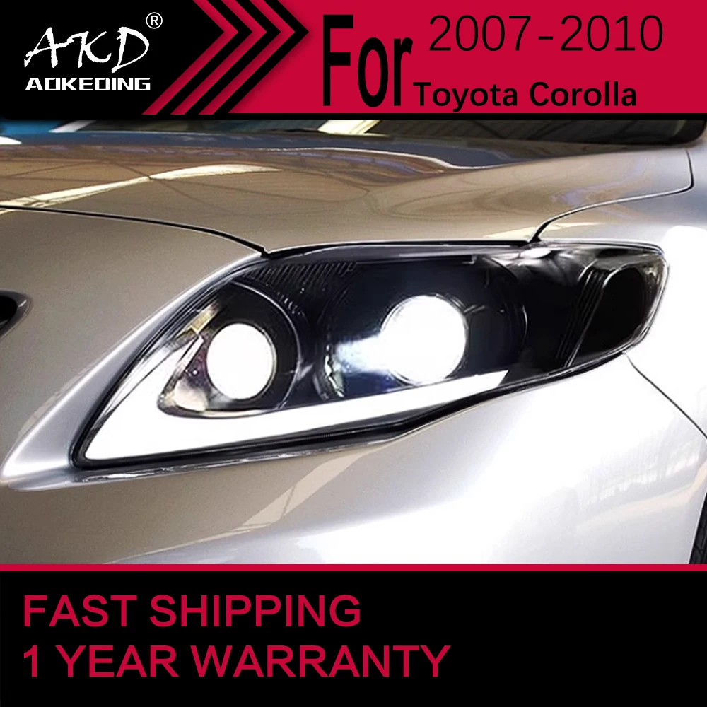 

Автомобильные фары для Toyota Corolla светодиодный передняя фара 2007-2010 Corolla передняя фара Drl проектор Объектив Автомобильные аксессуары