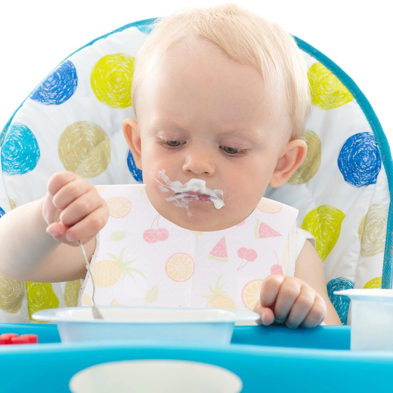 

20 pcs Baby Bibs Disposable Feeding Drooling Bibs For Infant Toddler Girls Fruit Pattern Lightweight Multipurpose Teething