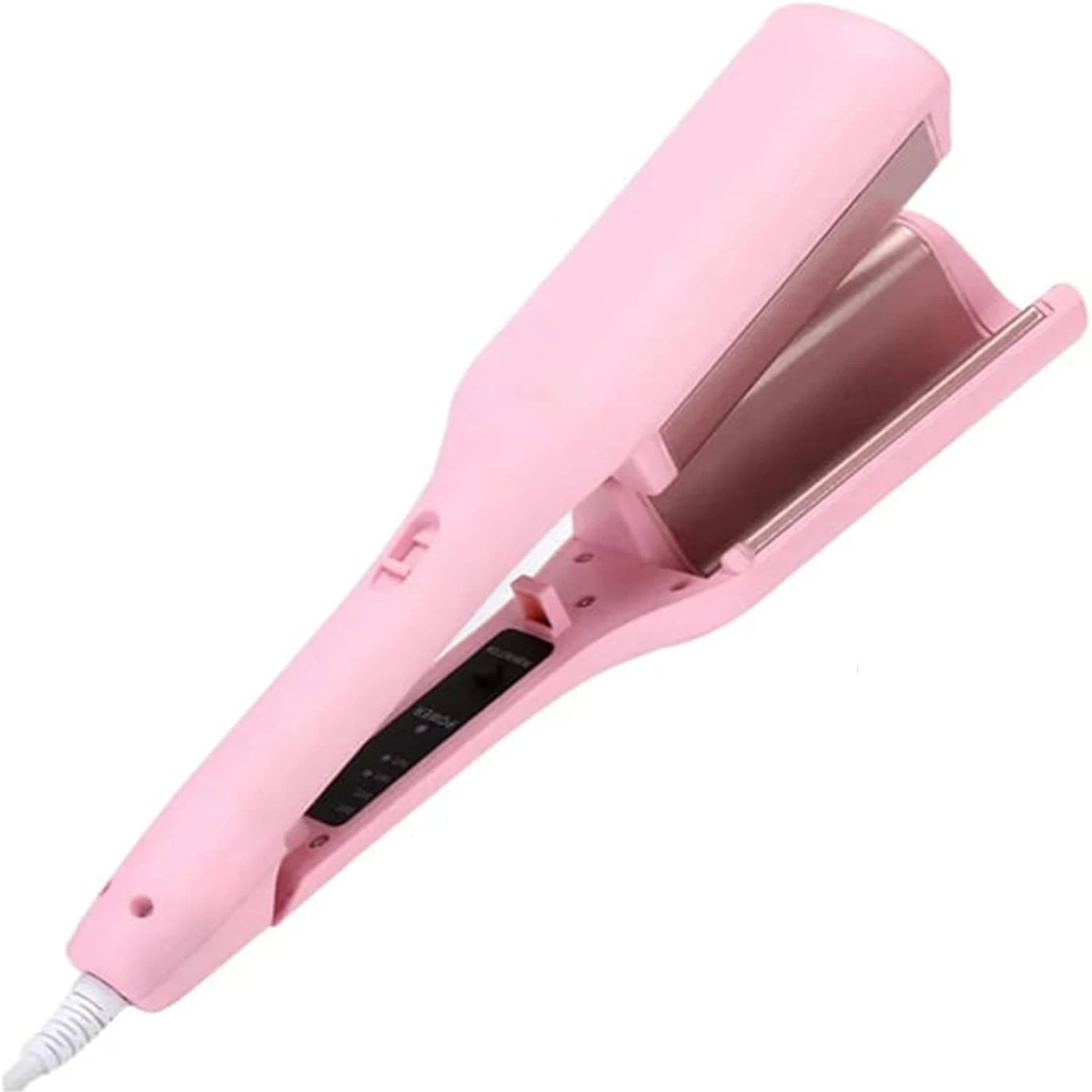 French Egg Roll Curling Iron for V-Shaped Water Ripple Hairstyle - Adjustable Fast Heating Wand for Beautiful Waves.