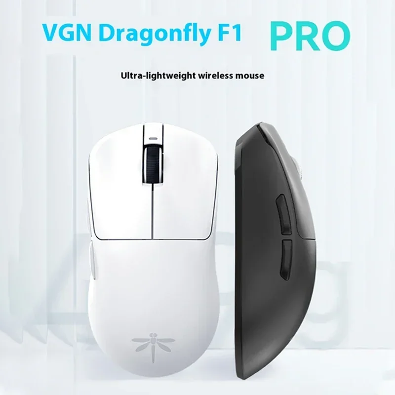 Vgn Dragonfly F1 Moba Wireless Mouse Dual Mode Paw3395 4K Low Delay Lightweight Gaming Mouse for Gamers Accessories Pc Custom