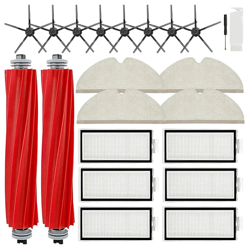 A97G استبدال أجزاء الملحقات عدة ل Xiaomi Roborock Q7 Q7 + Q7 ماكس Q7 ماكس + مكنسة كهربائية الجانب الرئيسي فرشاة فلتر Hepa ممسحة