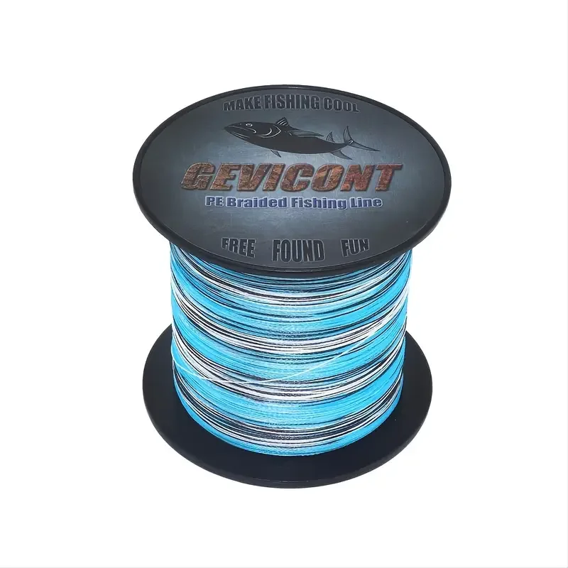 

GEVICONT Blue Camo Braided Fishing Line PE 328yards(300m) 4 Stands 10lb 15lb 20lb 30lb 40lb 50lb 100lb