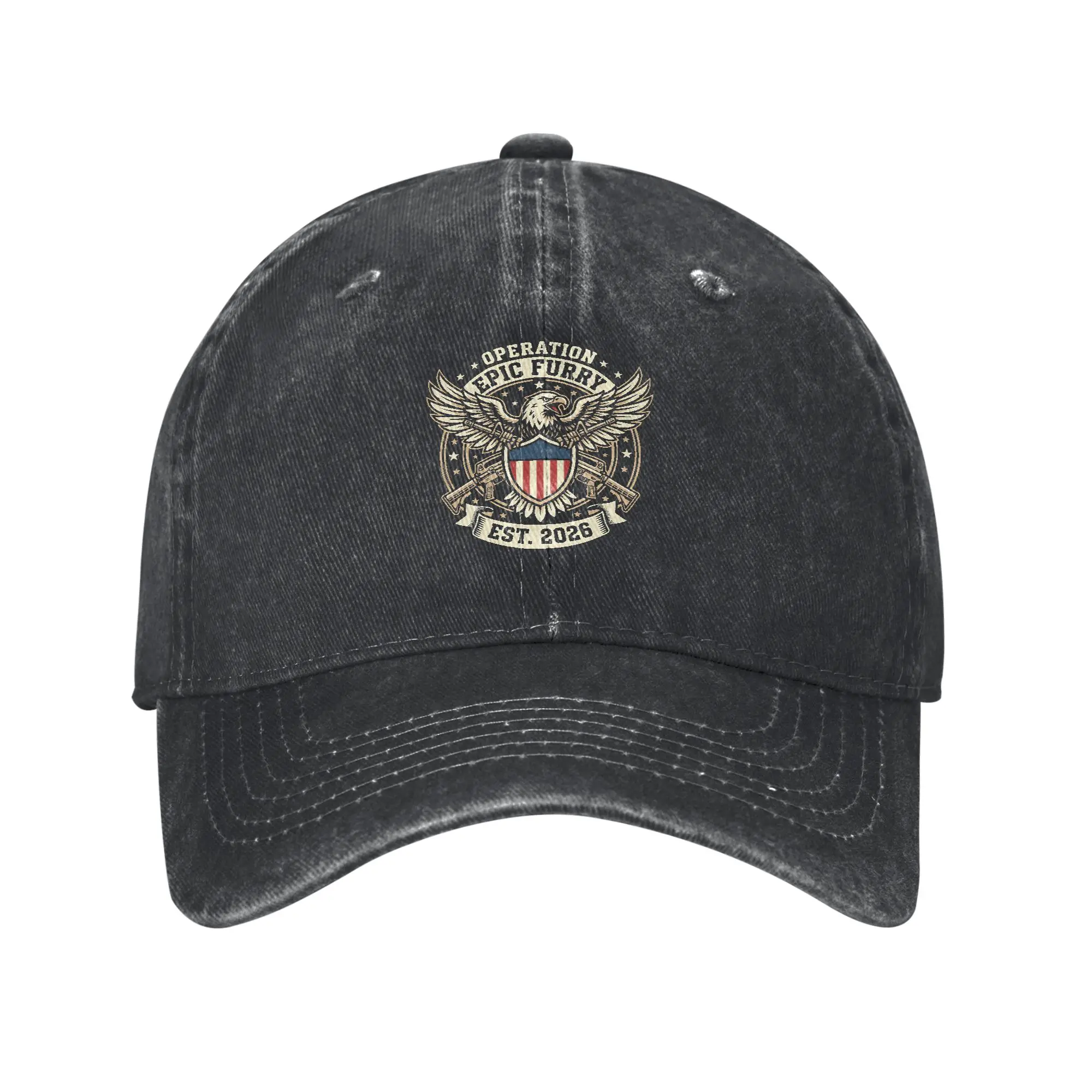 

Operation Epic Fury Washed Baseball Cap Casual Sun Trucker Hat Summer Men Adult Running Hippie Baseball Caps