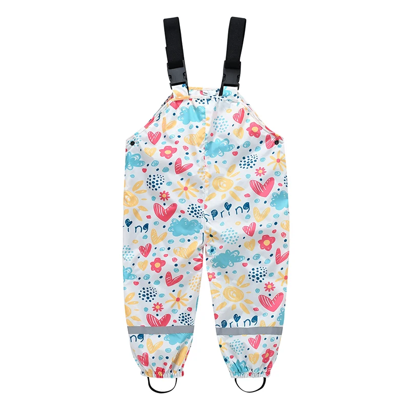 2-8 Years Kids Waterproof Overalls Cute Cartoon Spring And Autumn Girls Pants New Fashion Boys Jumpsuit Romper Children Clothing