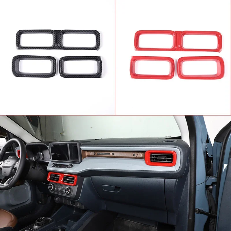 

Car Interior Front Side and Console Air Outlet Vent Cover For Ford Maverick 2022 Frame Trim Sticker Car ABS Interior Accessories