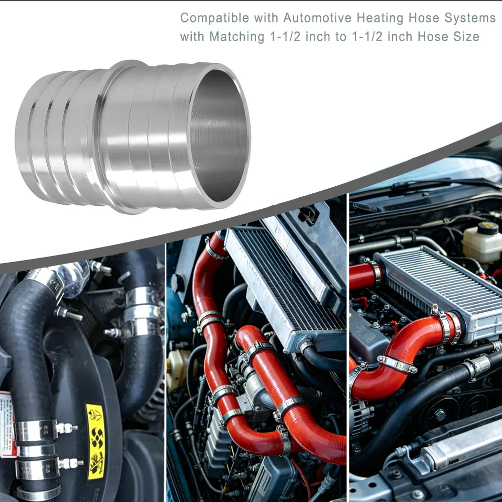 Heat Exchanger Repair Fitting Adapter  Aluminum Alloy with Matching 1-1/2 inch to 1-1/2 inch Hose Size Car accessories