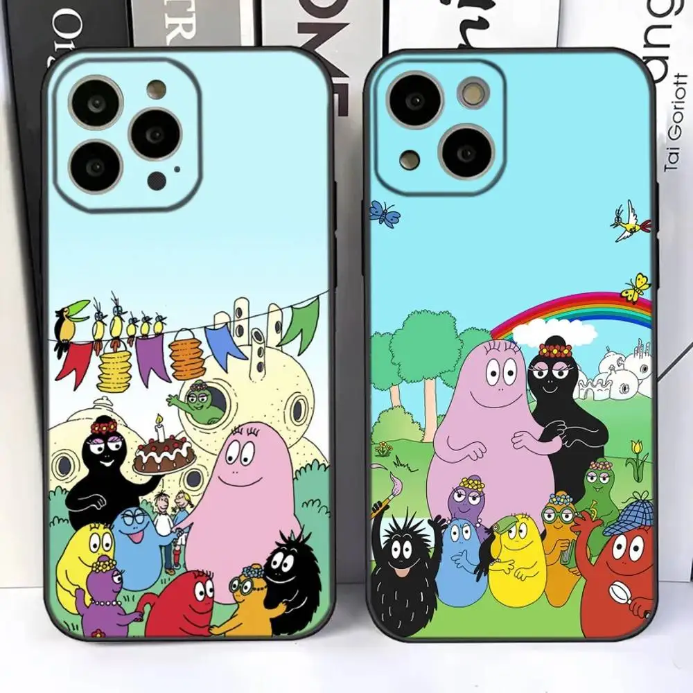 

Cartoon B-Barbapapa Phone Case For iPhone 17,16,15,14,13,12,11 Plus,Pro,Max,Air,XR,XS,X,7,8 SE,Mini Silicone Soft