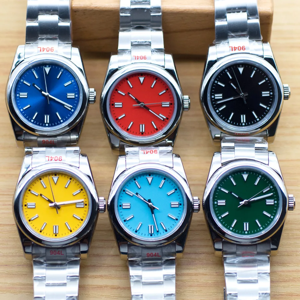 Custom NH35 Men Watch Luxury Sapphire 36MM/40MM Automatic Mechanical Wristwatches 100M Waterproof Luminous Dress Reloj Hombre