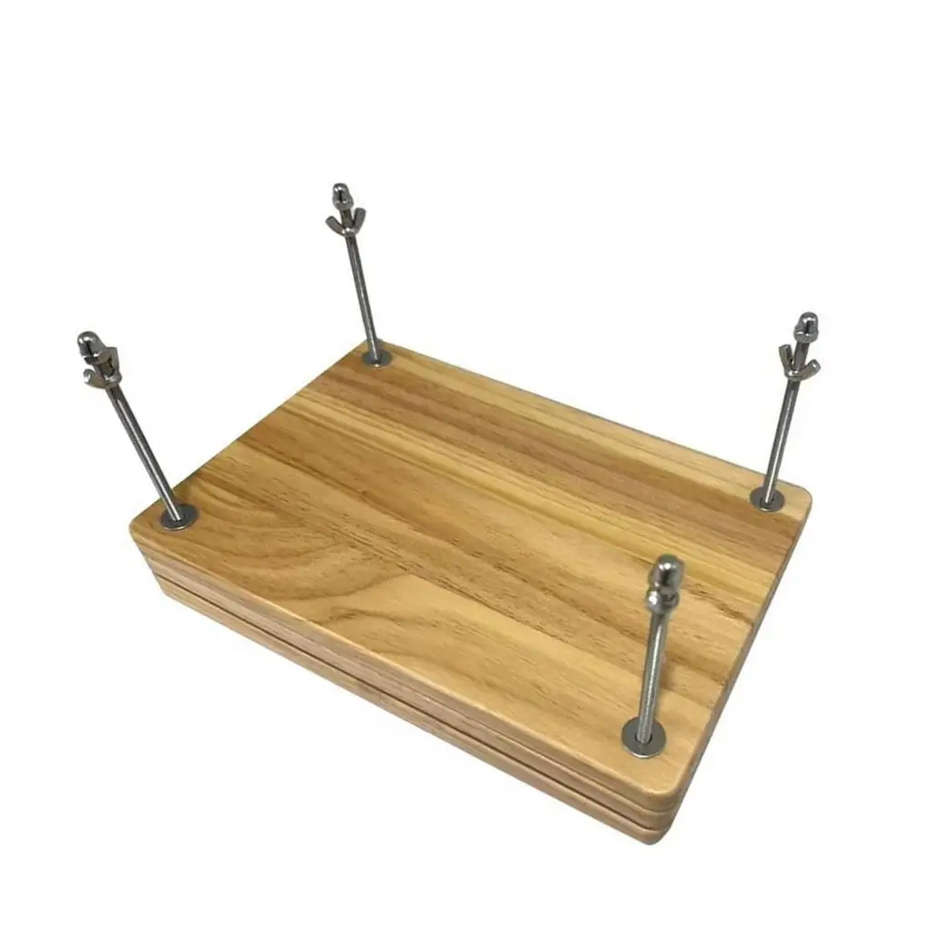 Binding Press Durable Multifunctional Manual Convenient Wooden Book Press for Office Desktop DIY Bookbinding Documents Cardboard