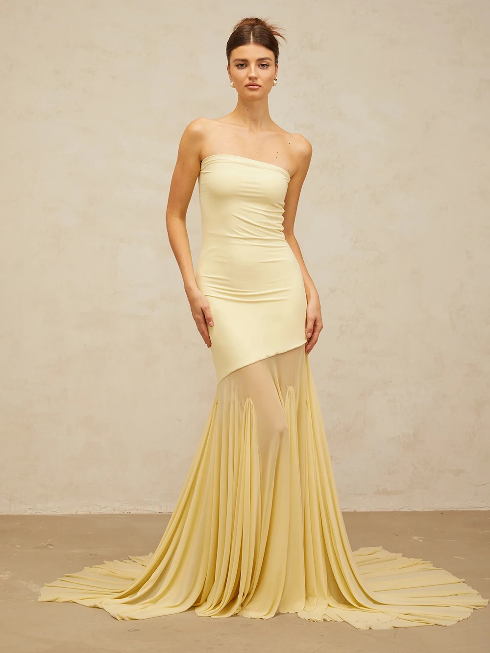 Modphy moda sem alças malha retalhos maxi vestido elegante sem mangas sem costas festa de férias casamento roupões longos 2025 novas mulheres