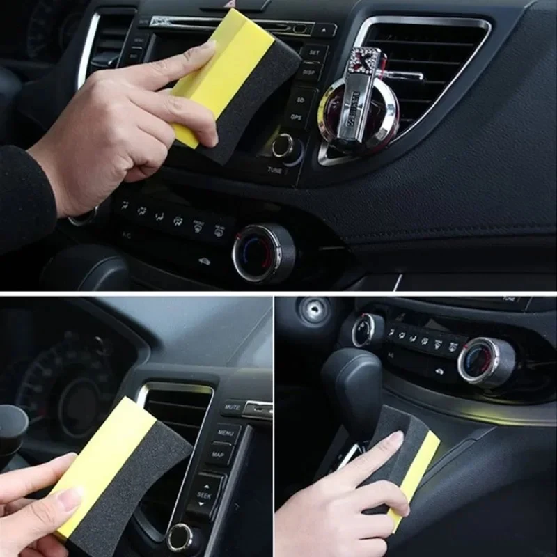 2-12Pc Tyre Polishing Waxing Sponge Detailing Applicator Sponge  Applicator Pads Tire Wash Wipe Cleaning Tool Car Cleaning Brush