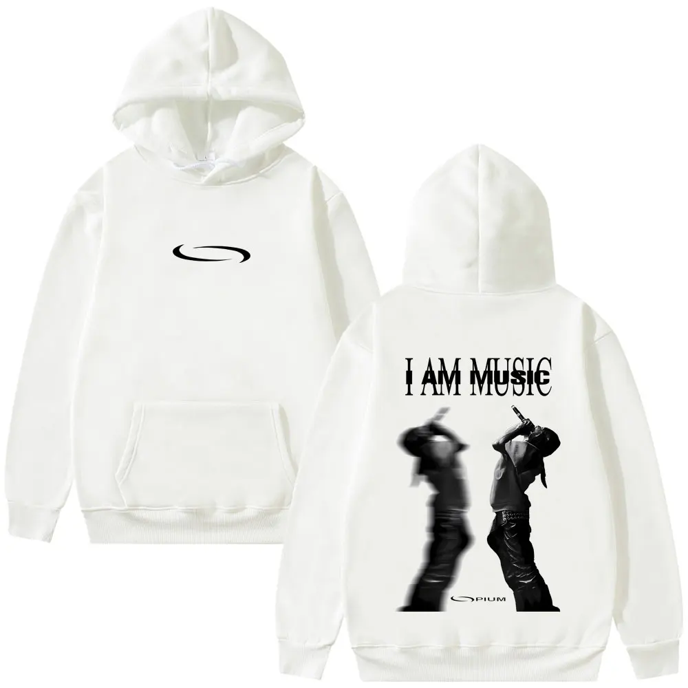 

Rapper Playboi Carti I AM MUSIC Tour 2025 Graphic Print Hoodie Male Fashion Oversized Pullover Men Women Hip Hop Opium Hoodies