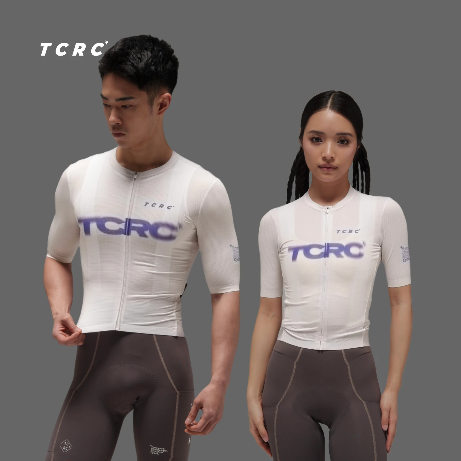 

TCRC Men Women Summer Cycling Jersey Short Sleeve Quick Dry Bicycle Tops Breathable Bike Shirts MTB Clothing YKK Zipper