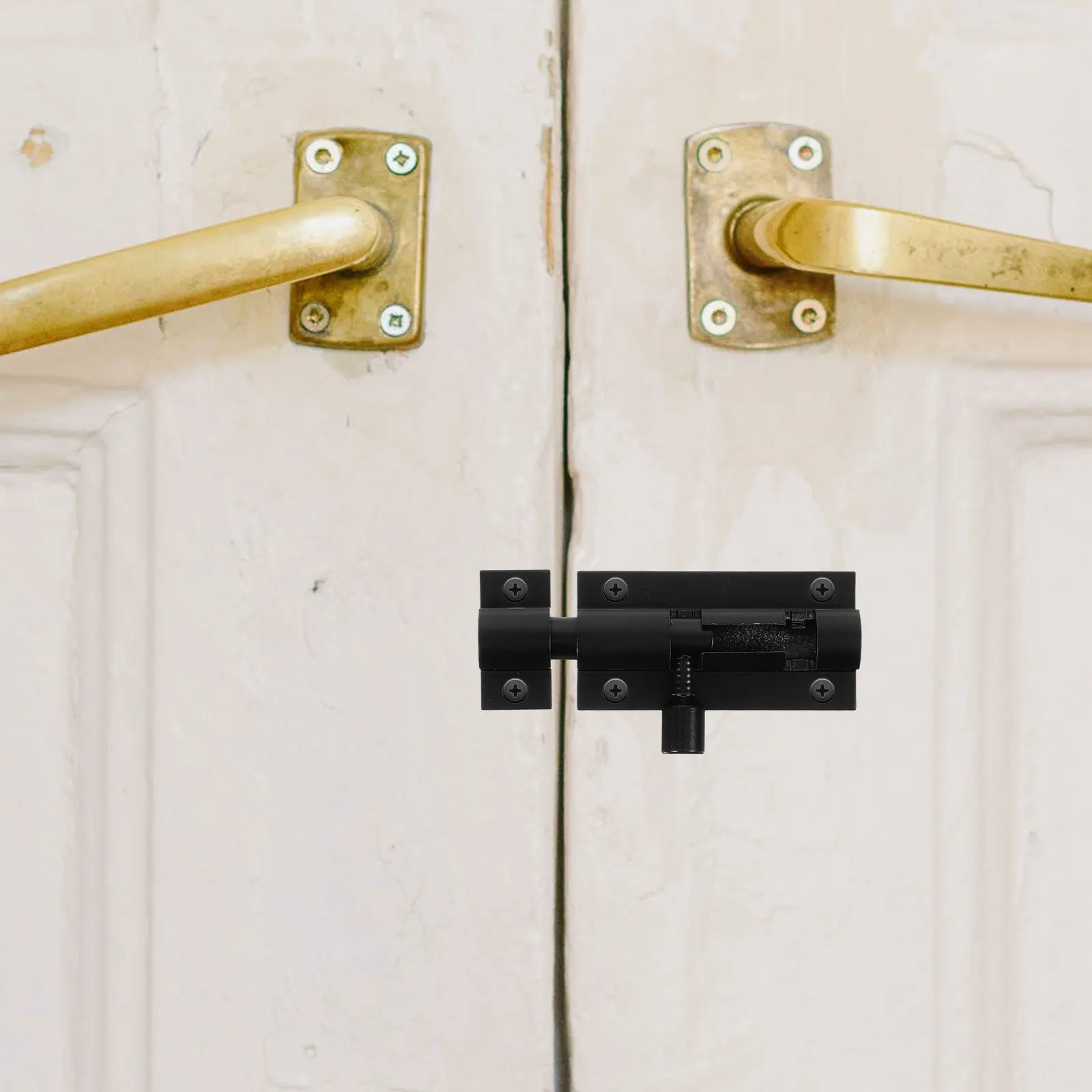 

2pcs Metal Door Black Slide Gate Lock Barn Door Locks Shed Security Durable Smooth Easy Install Home Toilet Bar Use Hardware