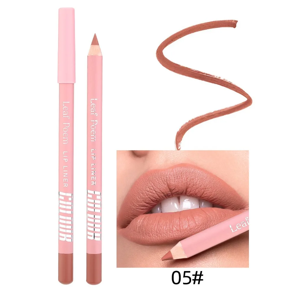 Nieuwe waterdichte matte lipliner potlood opvullende langdurige lippenstiftpotloden hydraterende fluwelen lipliner potlood