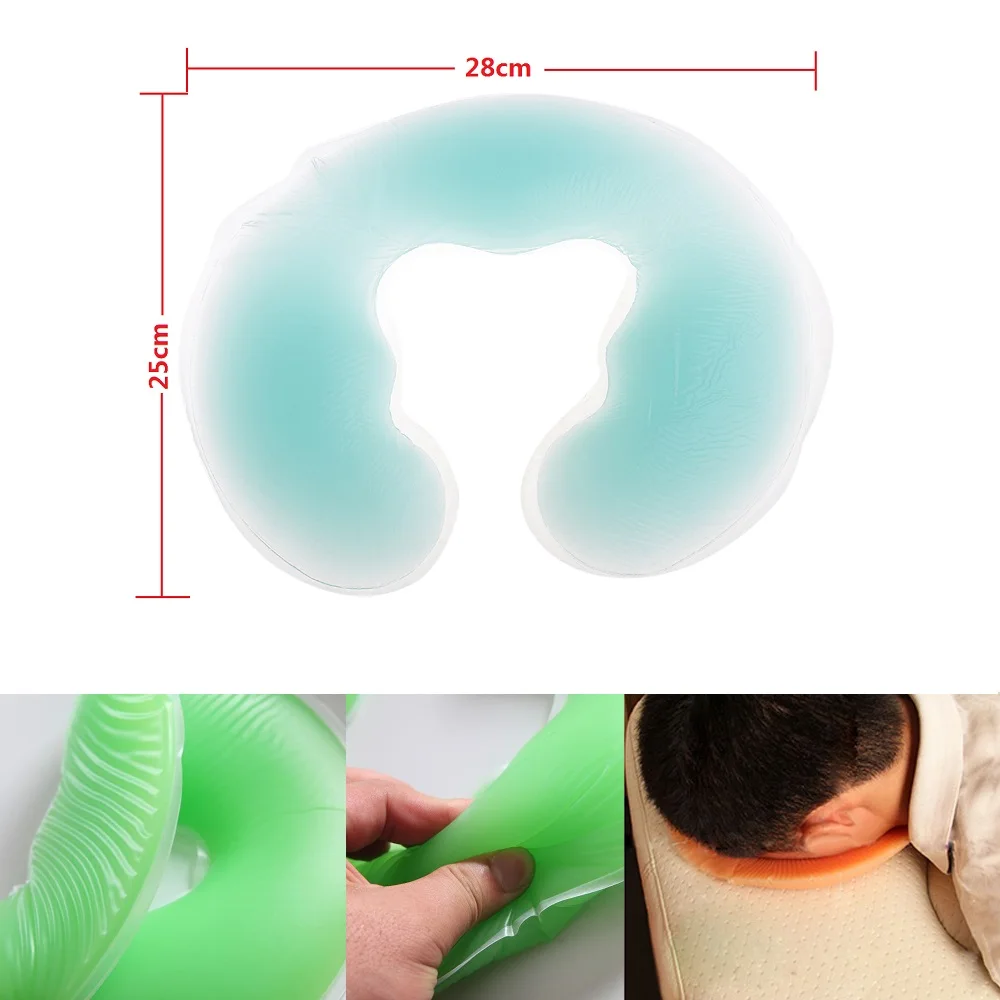 Cama de mesa de massagem reutilizável, gel de silicone, salão de beleza, spa, cama de massagem, almofada de silicone, descanso facial, massagem facial, travesseiro relaxante, beau