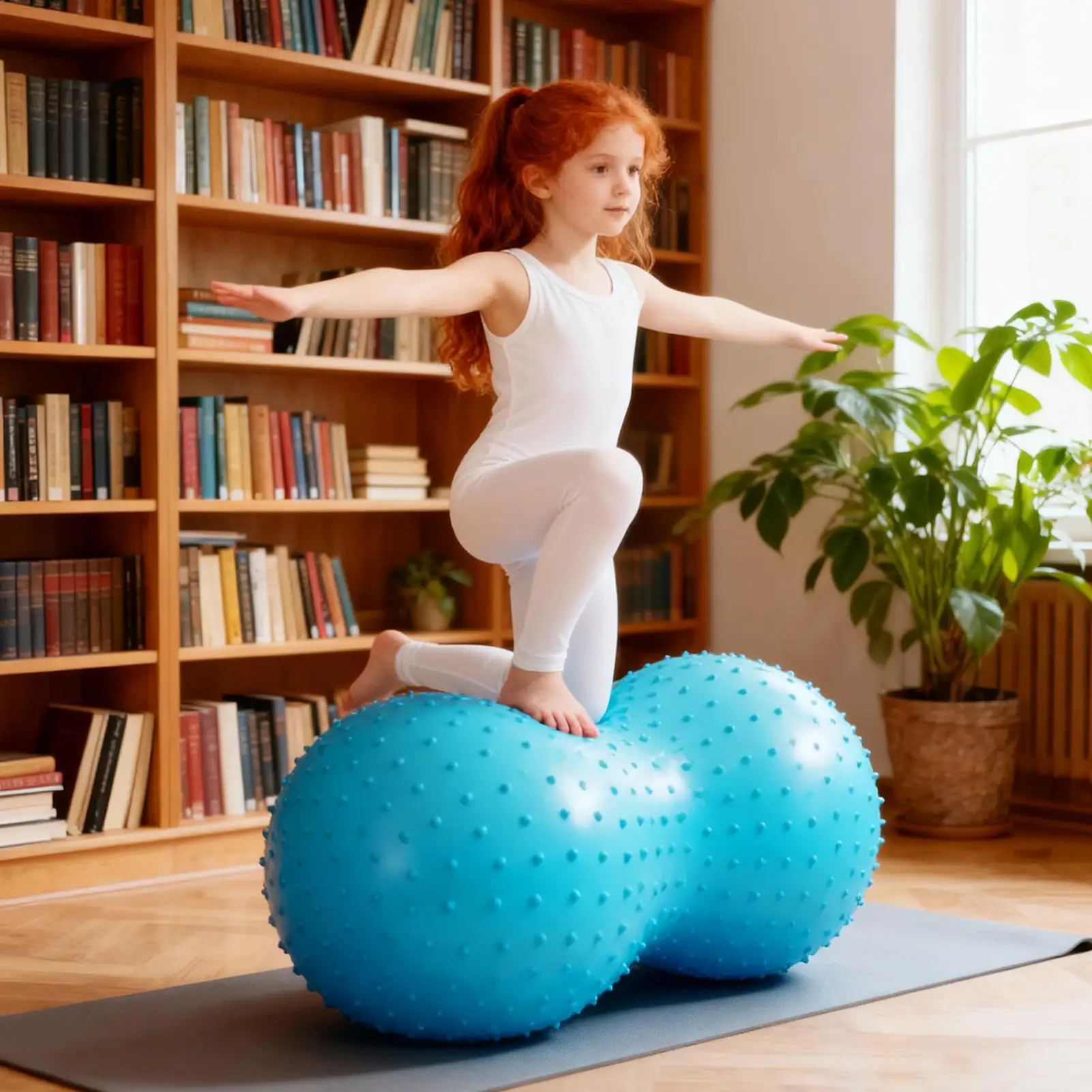 Fitness Ball Pilates Groundnut Shape Sensory Tool Soothing Work Out Ball With Air Pump For Workout Home Pregnancy Physical Women
