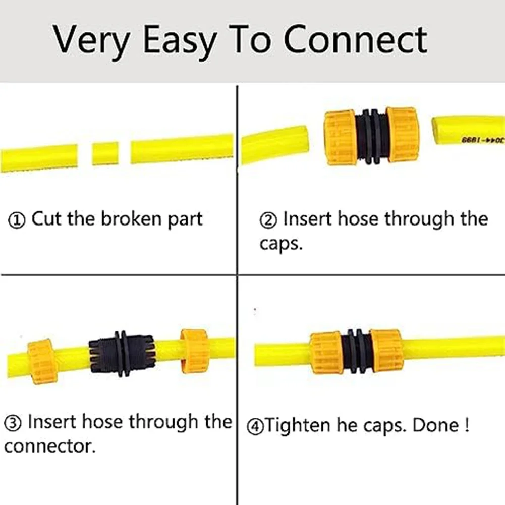 Pack Of 8 Double Hose Quick Connectors Designed For 1/2 Inch Garden Hoses Suitable For Repairing And Extending Water Pipes