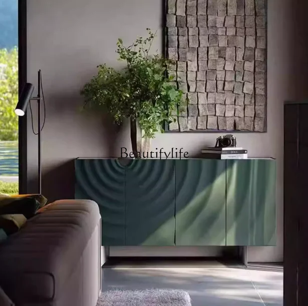 ตู้กั้นห้องโถงทางเข้าสไตล์โมเดิร์นเรียบหรู ขนาด 138 * 35 * 85 ซม. ตู้ข้างโต๊ะอาหารหินอ่อน