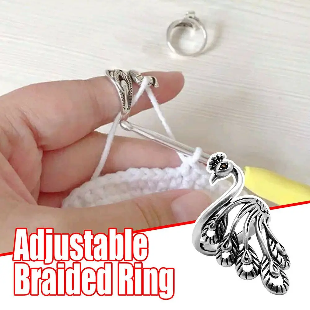 Sewing Accessories Knitting Tools Peacock Fish Phoenix Thimble Ring Ring Sewing Accessories Knitting Loop Crochet Ring