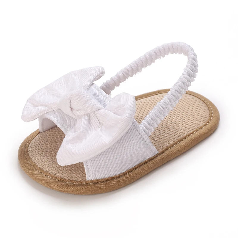 White Series Fashion Classic Baby Shoes 0-18M Girl Baby Sandals suola in tessuto morbido comode scarpe da passeggio estive